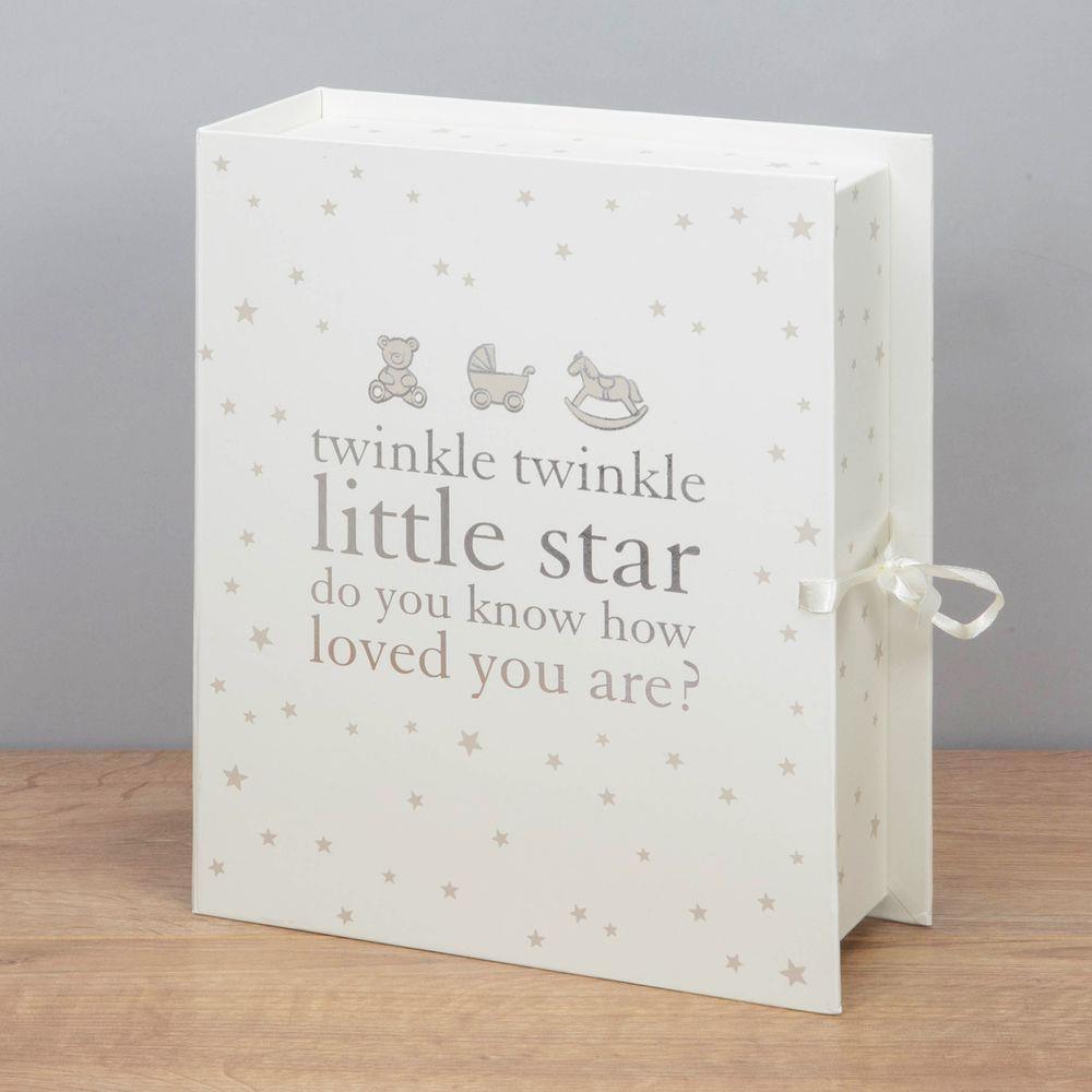 Bambino Little Stars Baby Keepsake Box - Twinkle Twinkle - Crusader Gifts