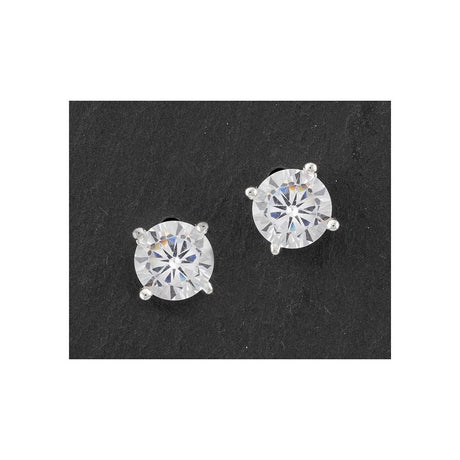 Equilibrium  Silver Plated  Earrings - Solitaire Stud