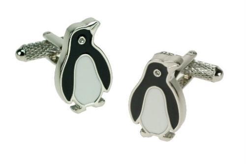 Penguin with Crystal Eye Cufflinks