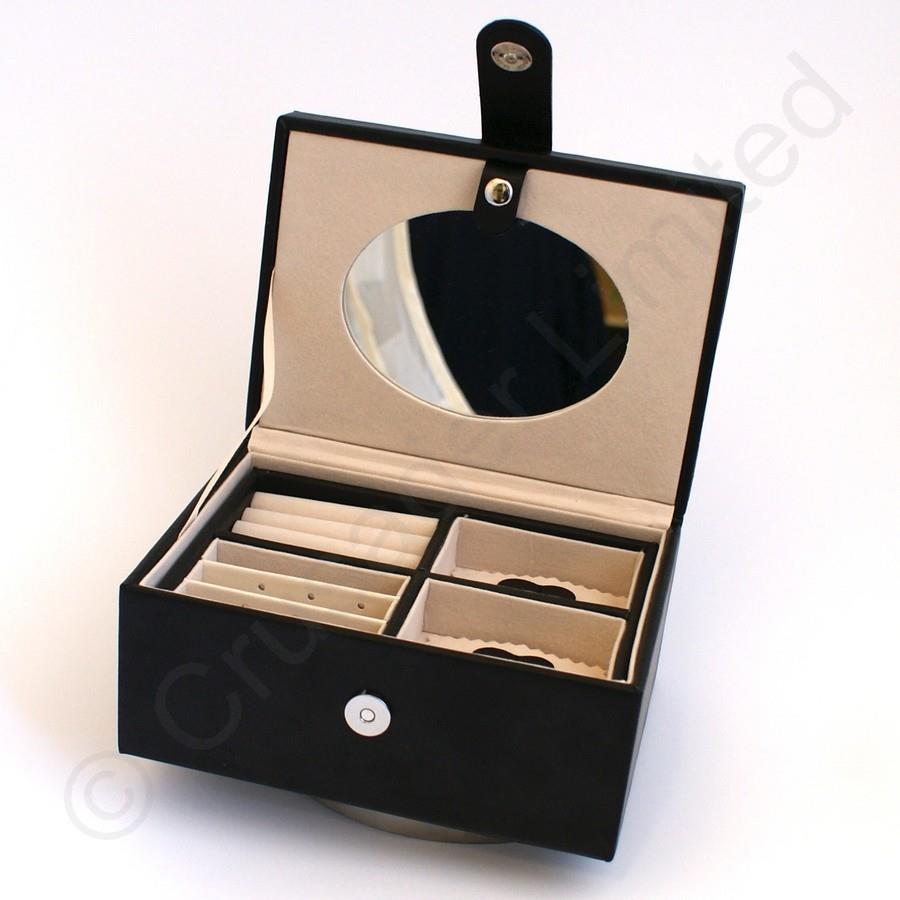Mele & Co Bonded Leather Jewellery Box - Diana Black