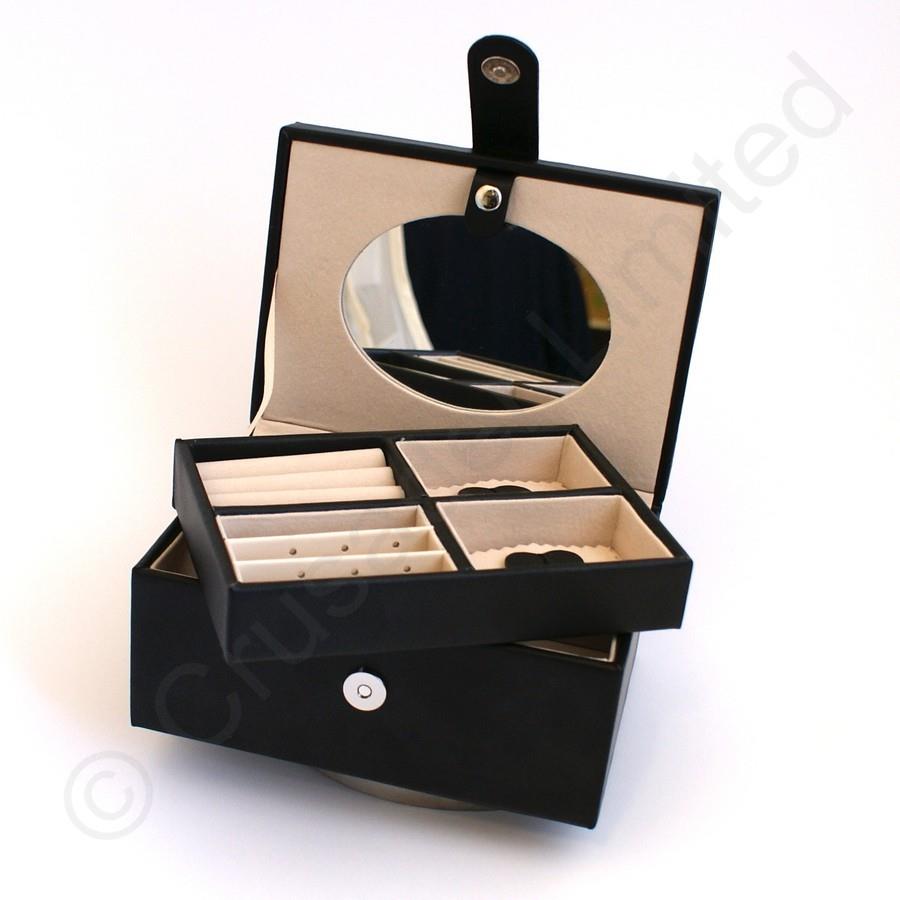Mele & Co Bonded Leather Jewellery Box - Diana Black