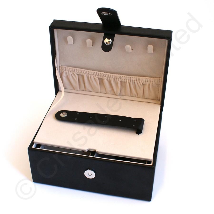 Mele & Co Bonded Leather Jewellery Box - Diana Black