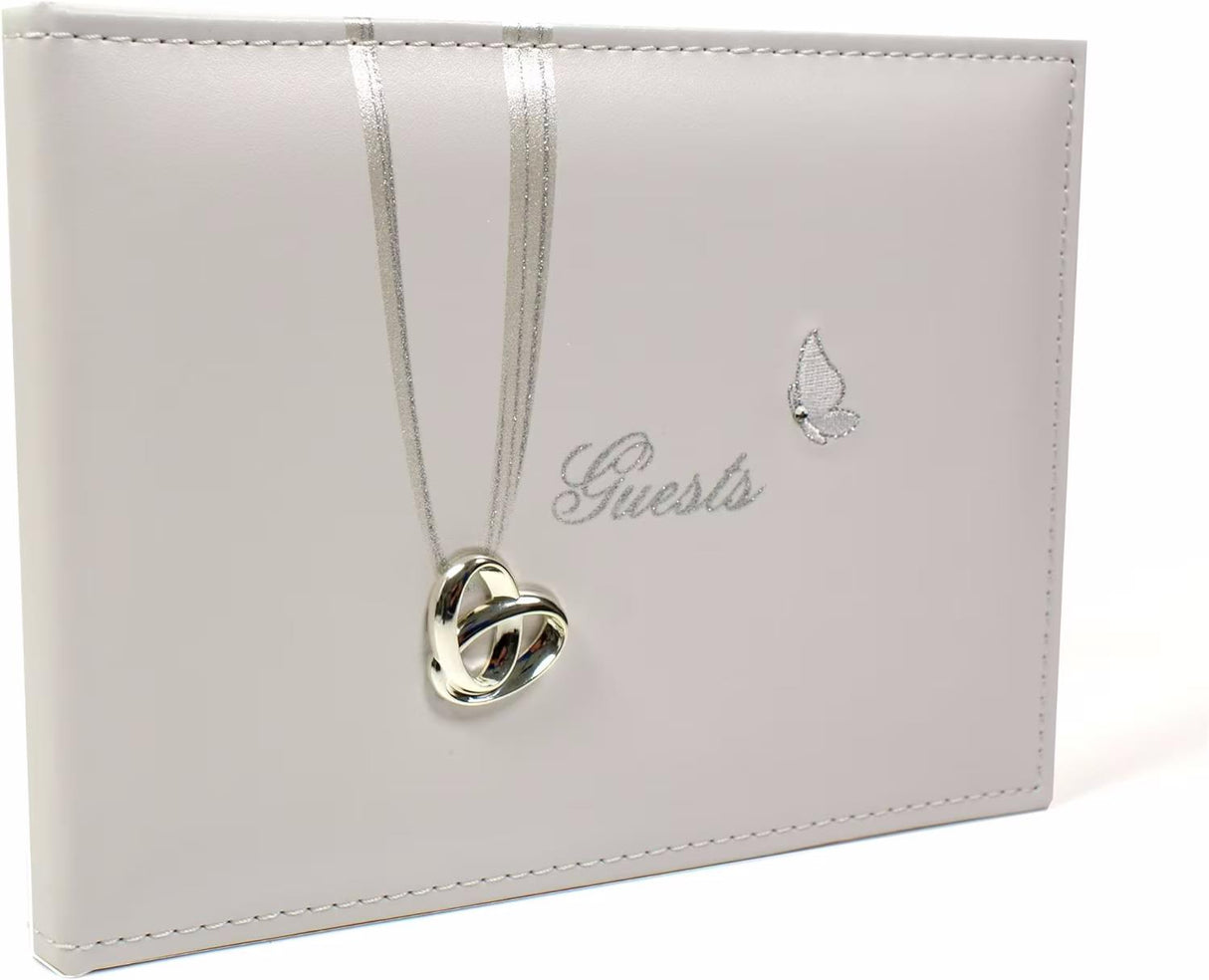 Wedding Rings Guest Book - Butterfly