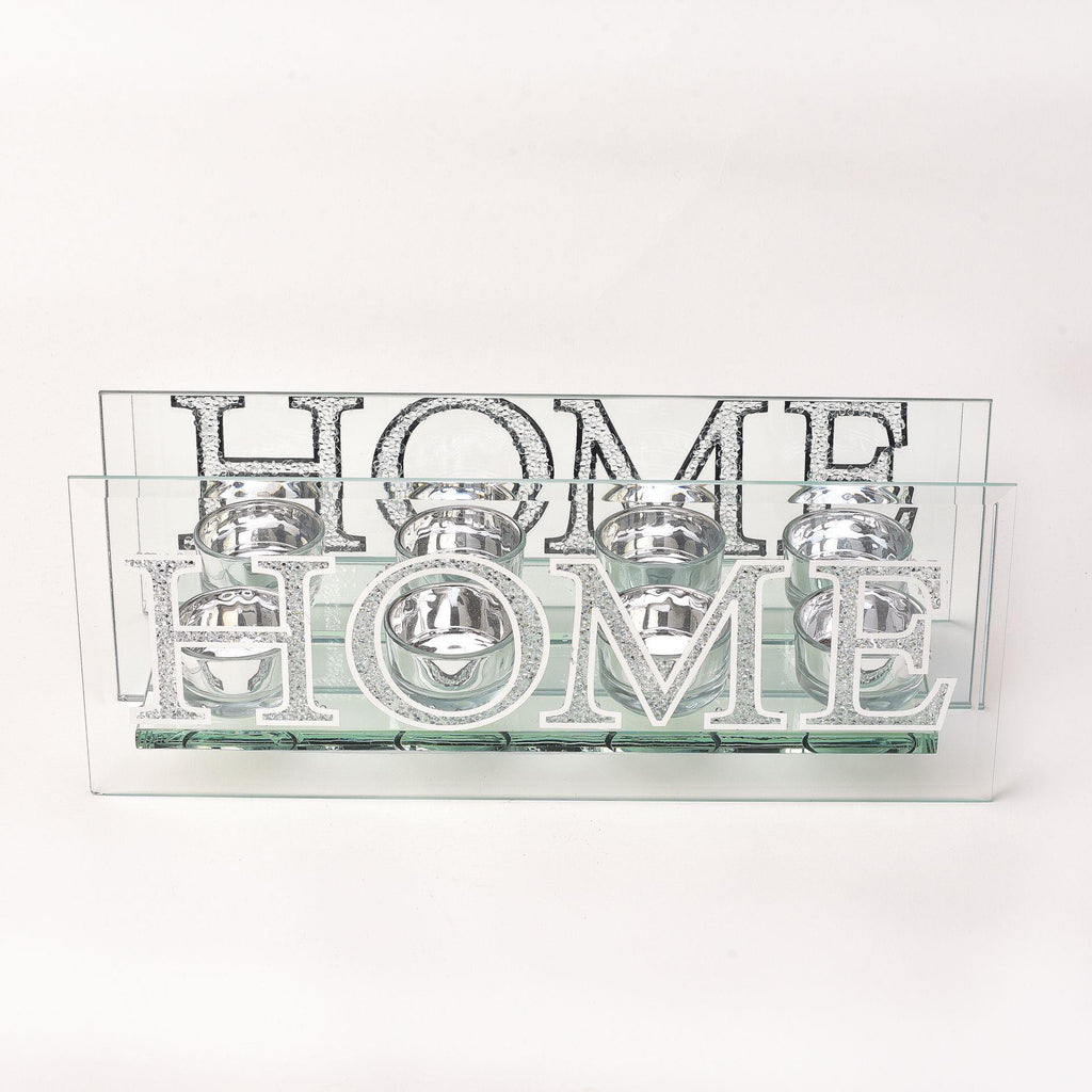 Hestia Mirror & Crystal Tea Lights Holder - Home