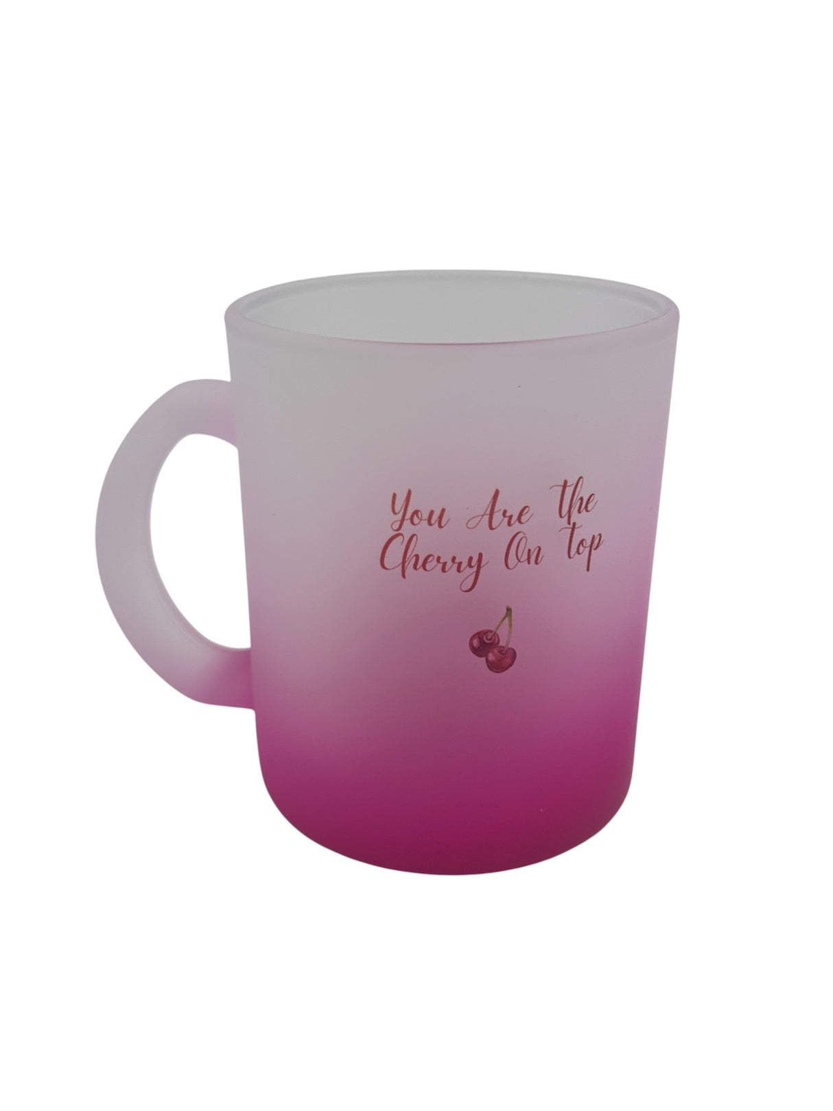 Woodside Home Living - You Are The Cherry On Top Pink Ombre Sentiment Mug