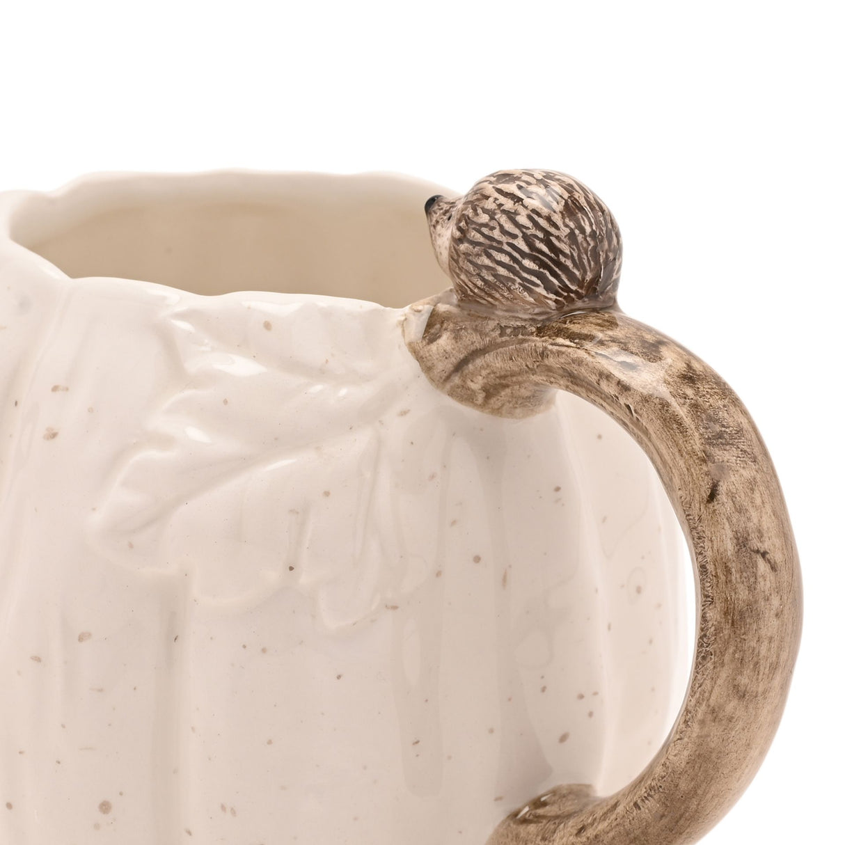 Country Living Pumpkin Shaped Mug with Hedgehog Handle Mugs Autumn Cosy Mug