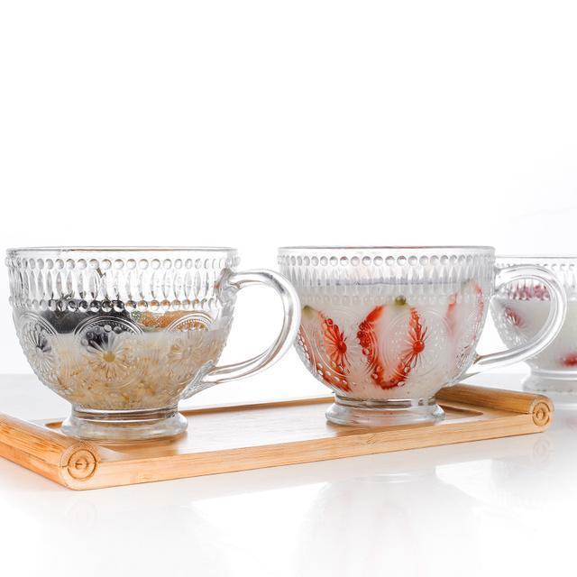 Nordic Vintage Sunflower Breakfast Cereal Coffee Tea Cups