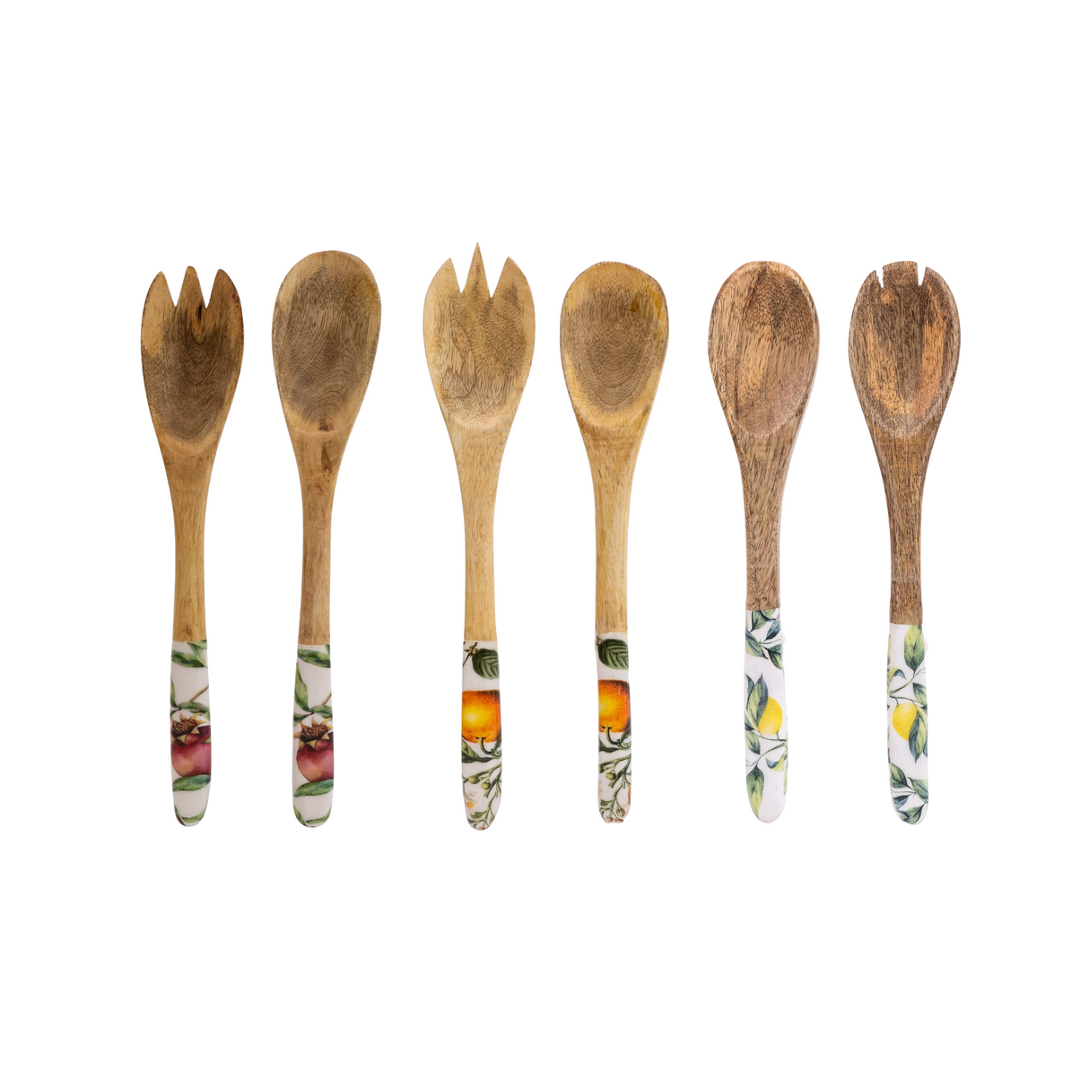 Candlelight Handcrafted Set of 2 Wooden Fork and Spoons