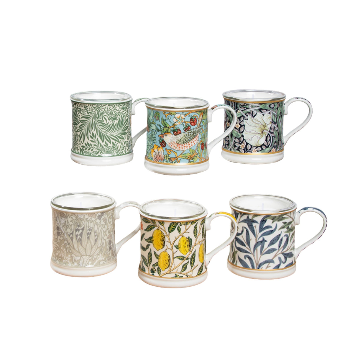 William Morris Mug with Candle Set - Various Designs