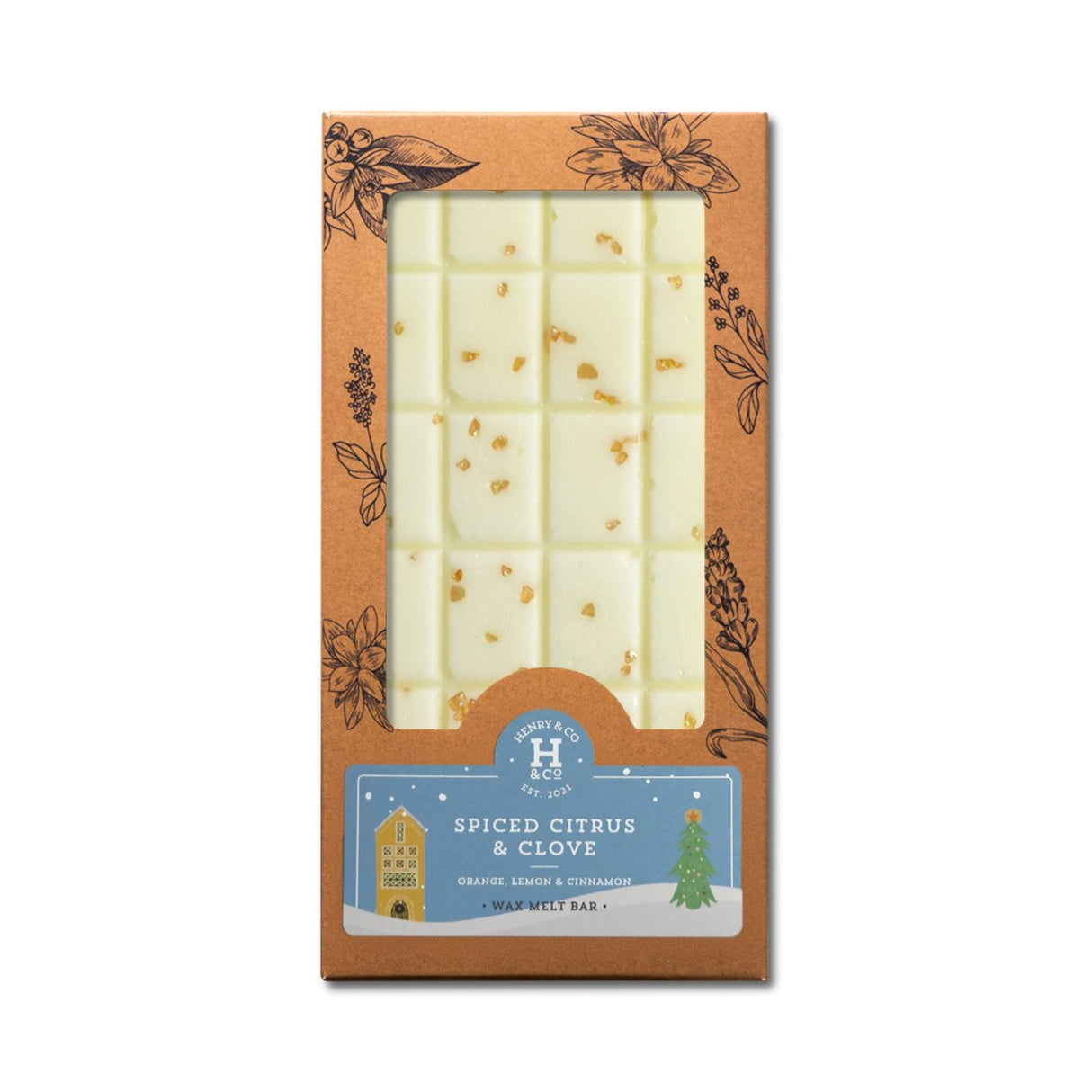 Henry & Co Artisan Wax Melt Bar - spiced citrus and clove