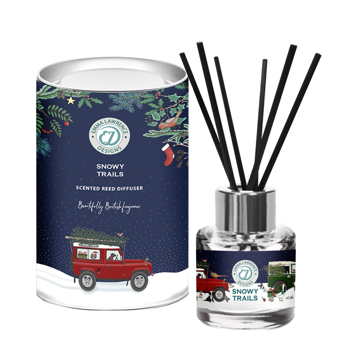 Emma Lawrence Christmas Reed Diffuser - snowy trails