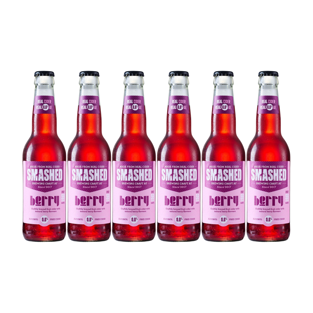 Rethinking Drinking Alcohol Free Smashed Berry Cider 330ml (Pack of 6)