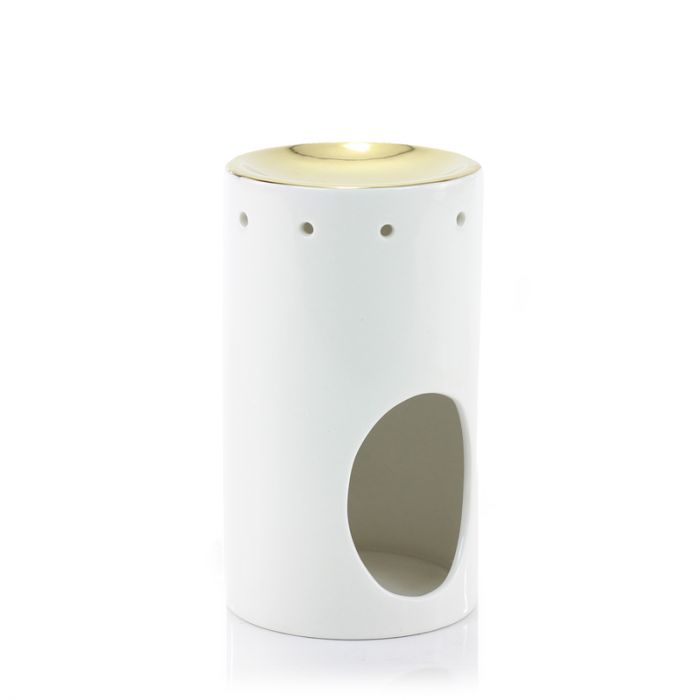 Ashleigh & Burwood Wax Melt/Oil Burner - Tower (White & Gold)
