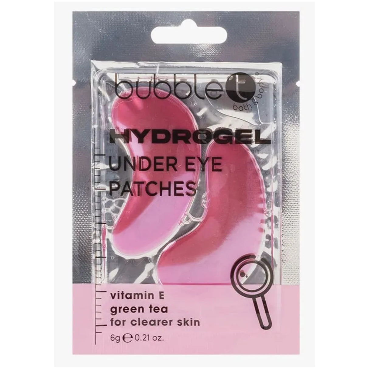 Bubble T Hydrogel Under Eye Patches for Clearer Skin - Vitamin E & Green Tea