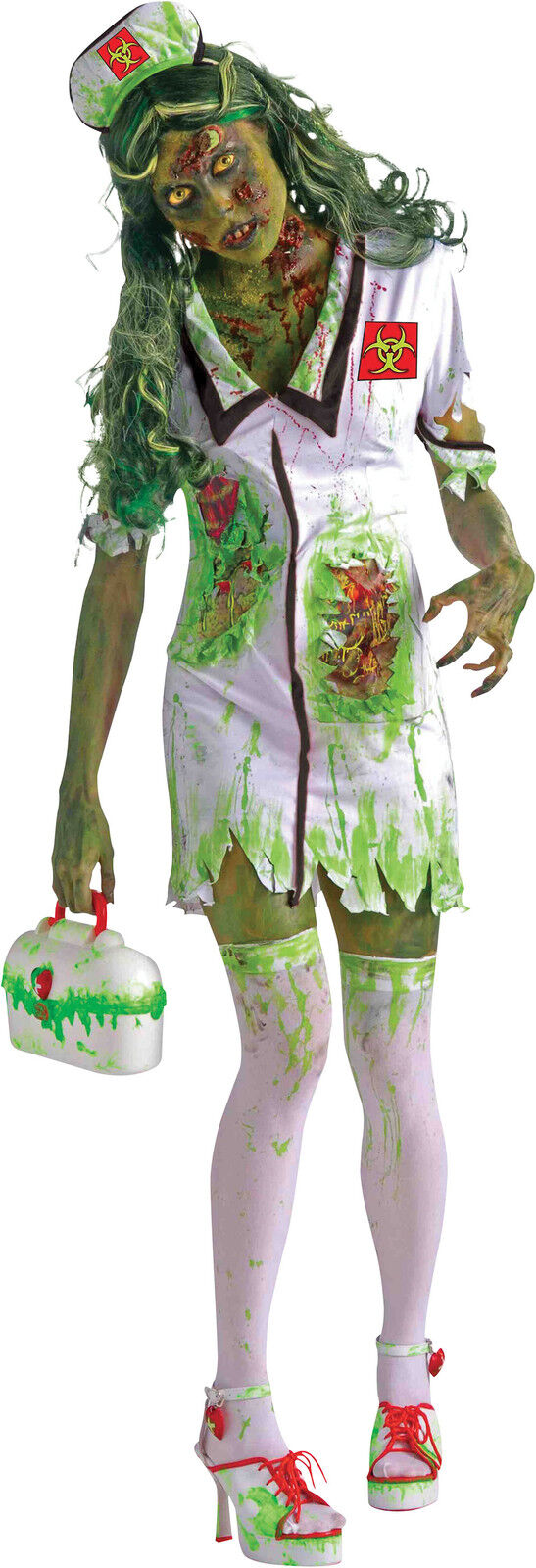 Women's Biohazard Zombie Nurse Fancy Dress Costume
