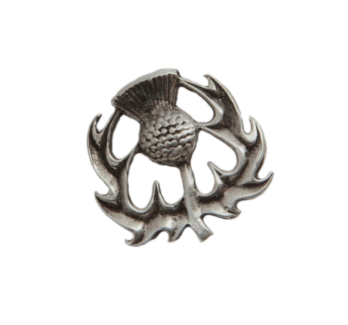 English Pewter Tie Pin or Lapel Badge - Thistle