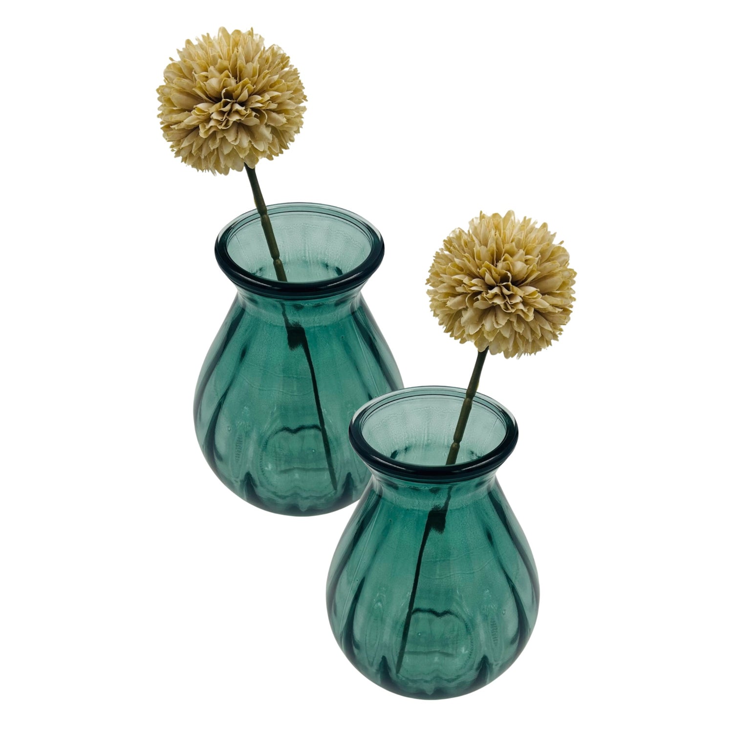 Pale Glass Collection Medium Flute Vase Set of 2 - Various Colours