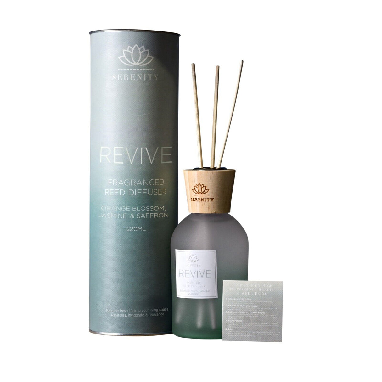 Sophia Serenity Well Being Reed Diffuser Collection 220ml Gift Boxed Calm Relax