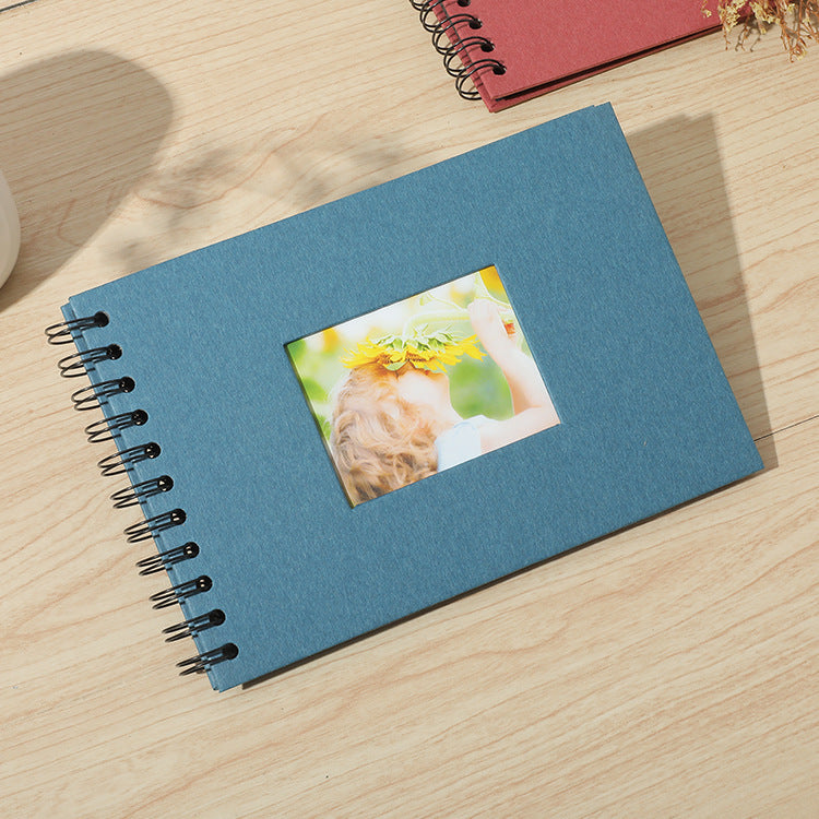 Woodside Home Living Spiral Bound Photo Album - 21.5cm x 15cm denim blue