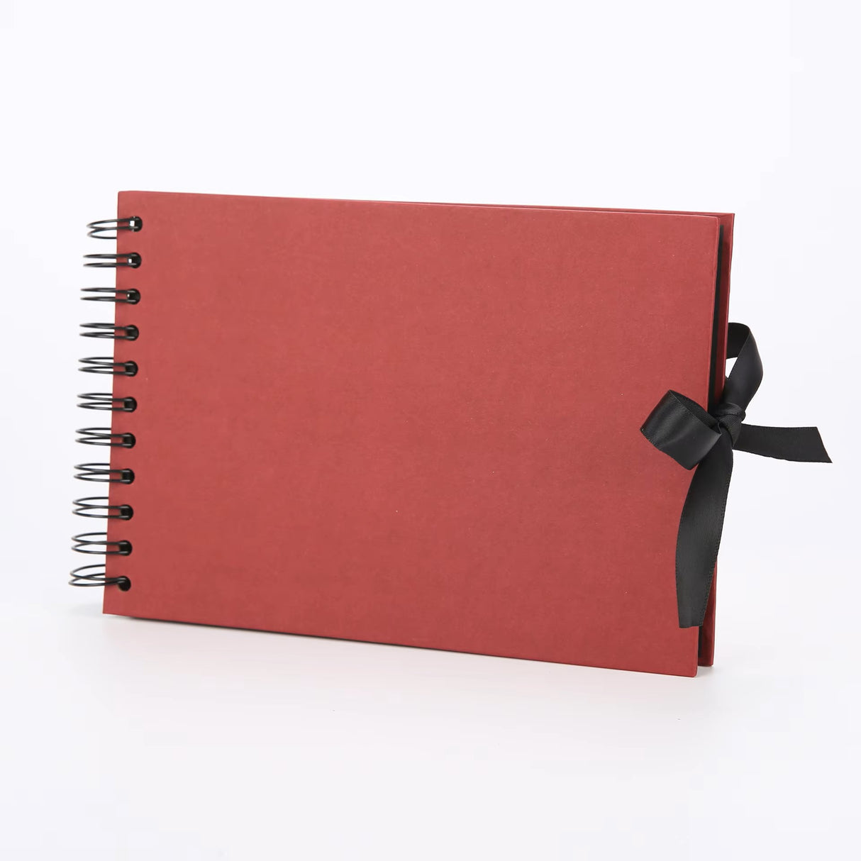 Woodside Home Living Ribbon Tie Scrap Book Style Photo Album 21.5cm x 15cm burgundy