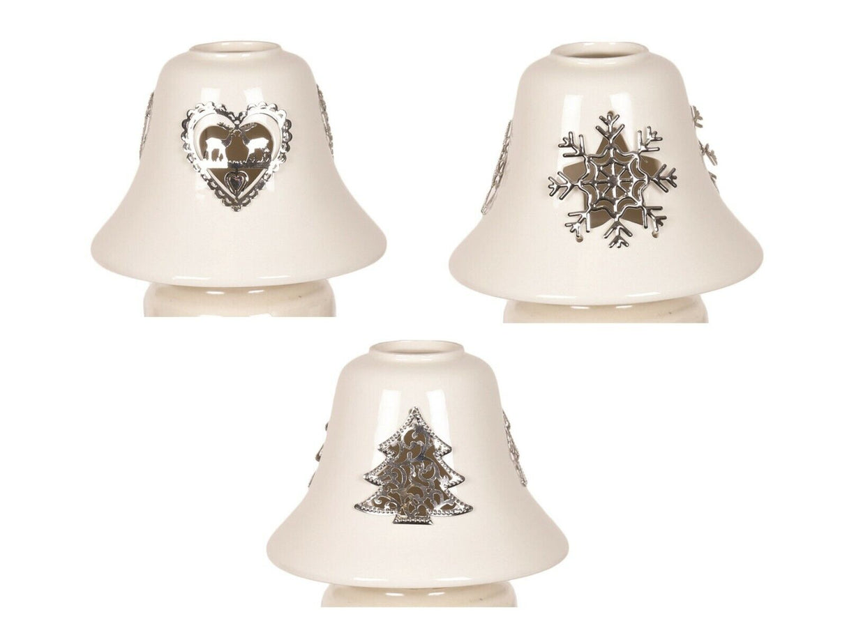 Christmas Candle shade in white festive designs