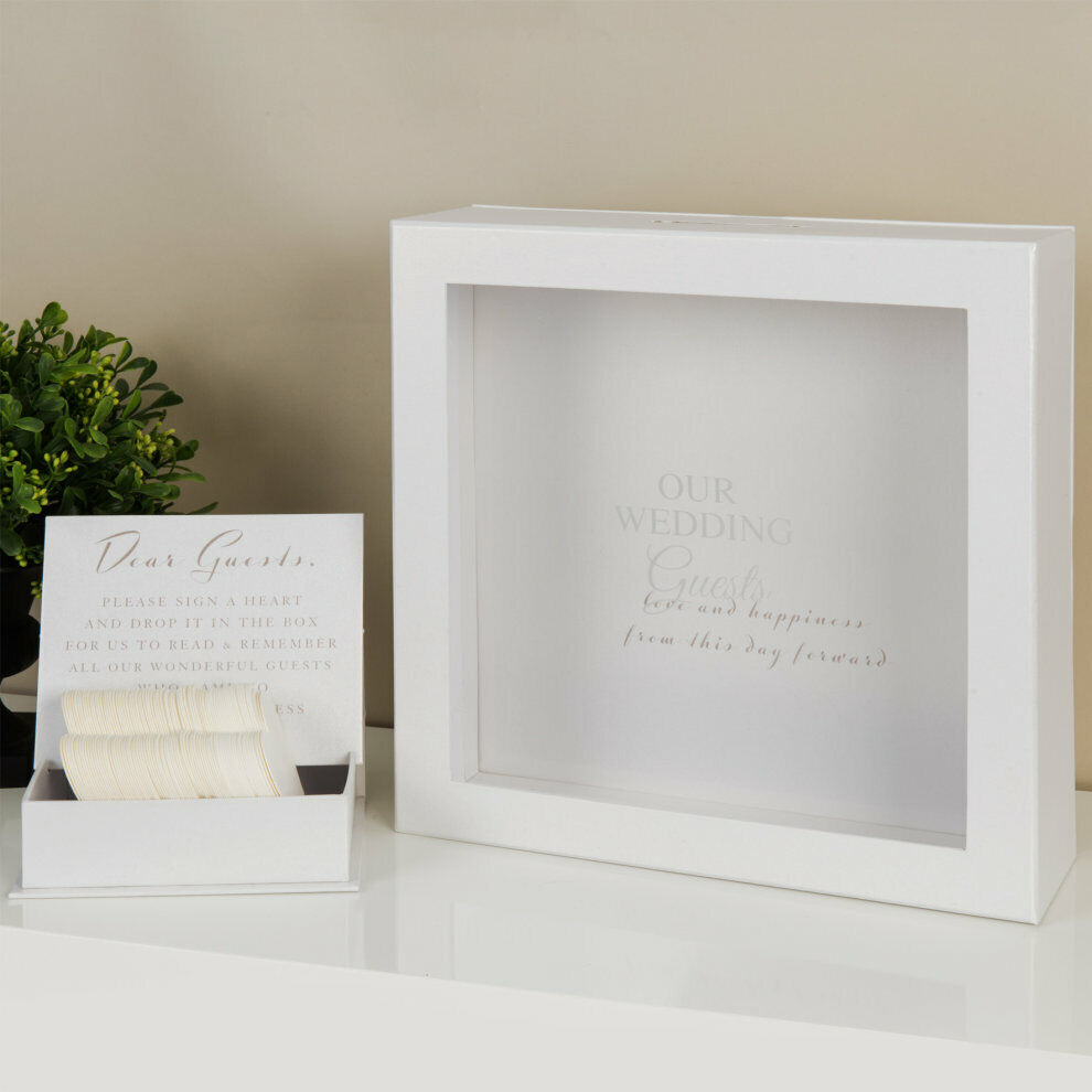 Amore Wedding Guest Message Box with 80 Heart Shaped Tokens