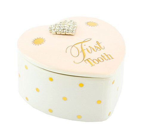 Mad Dots First Tooth Trinket Box Baby Girl Christening Gift