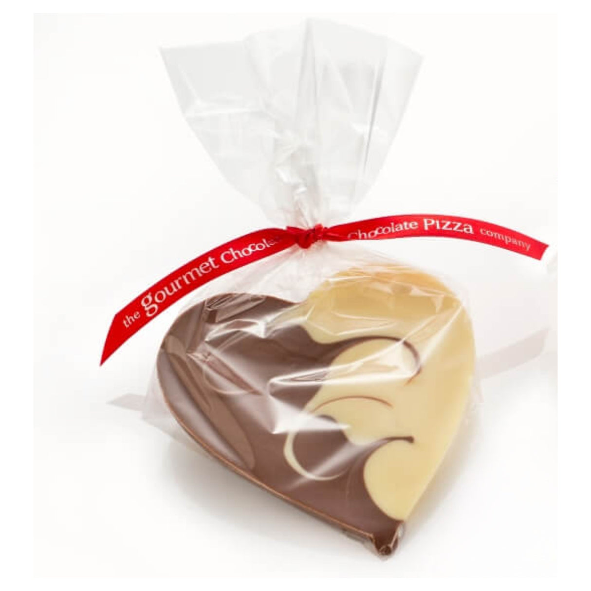 Gourmet chocolate heart - white & milk chocolate