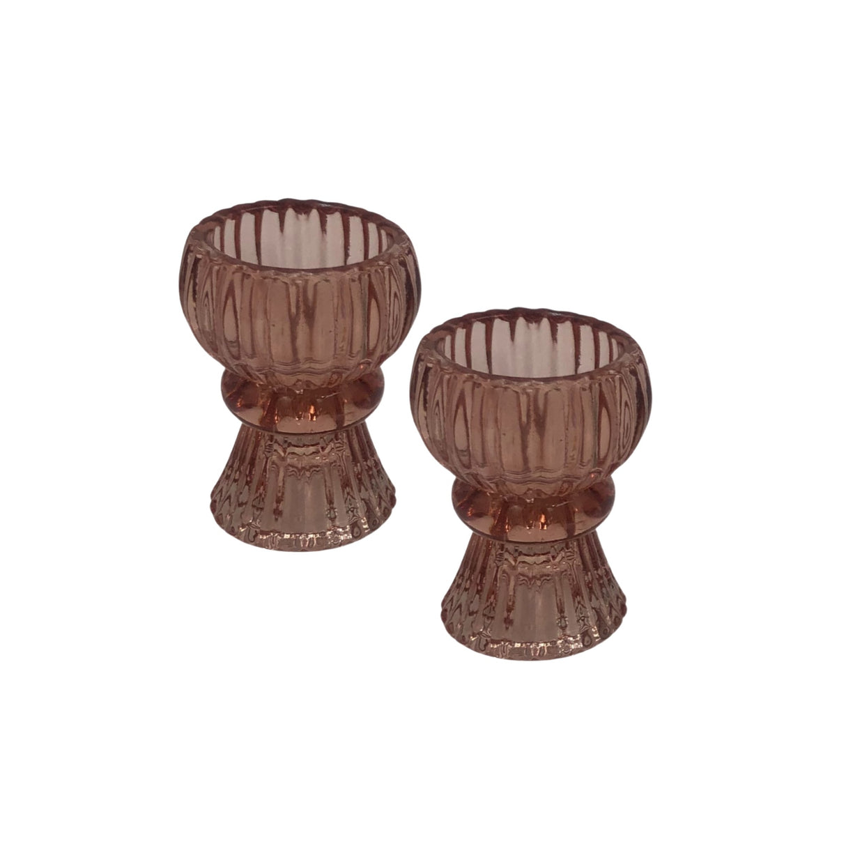 Pale Glass Night Light Candle Holder - Various Colours