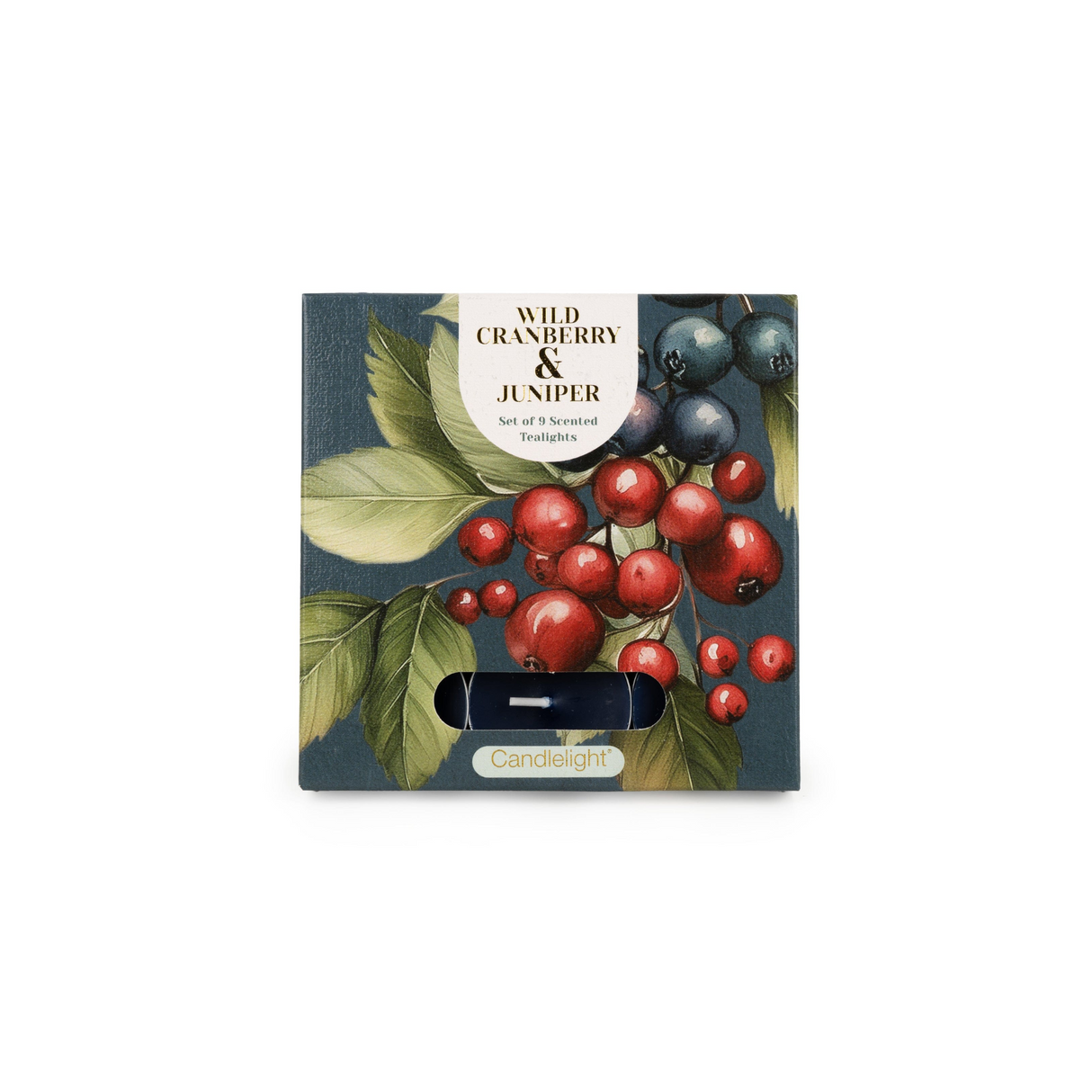 Candlelight Set of 9 Tealights - Cranberry & Juniper