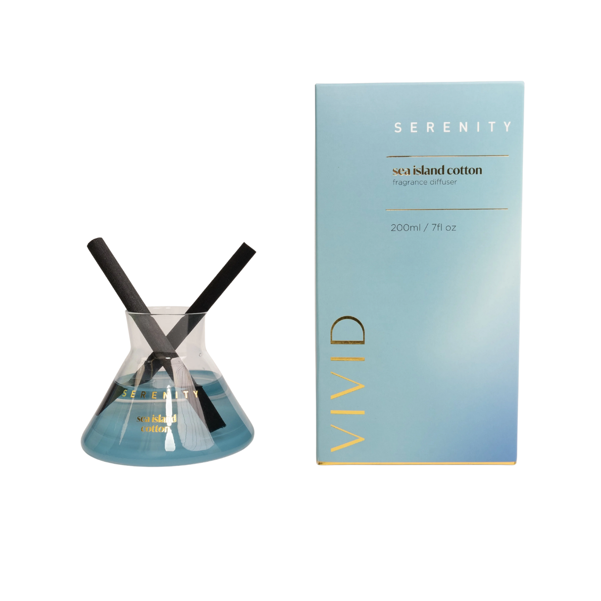 Serenity Vivid Collection 200ml Reed Diffusers - Sea Island Cotton