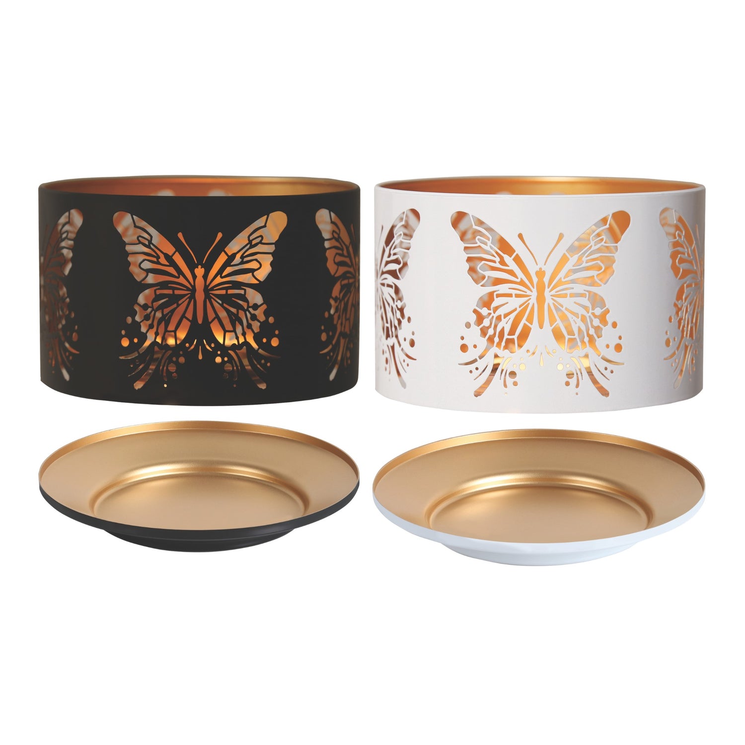 Butterfly Large jar candle shade & plate