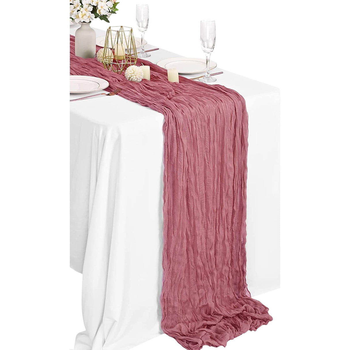 Cheesecloth Table Runner - Various Colours