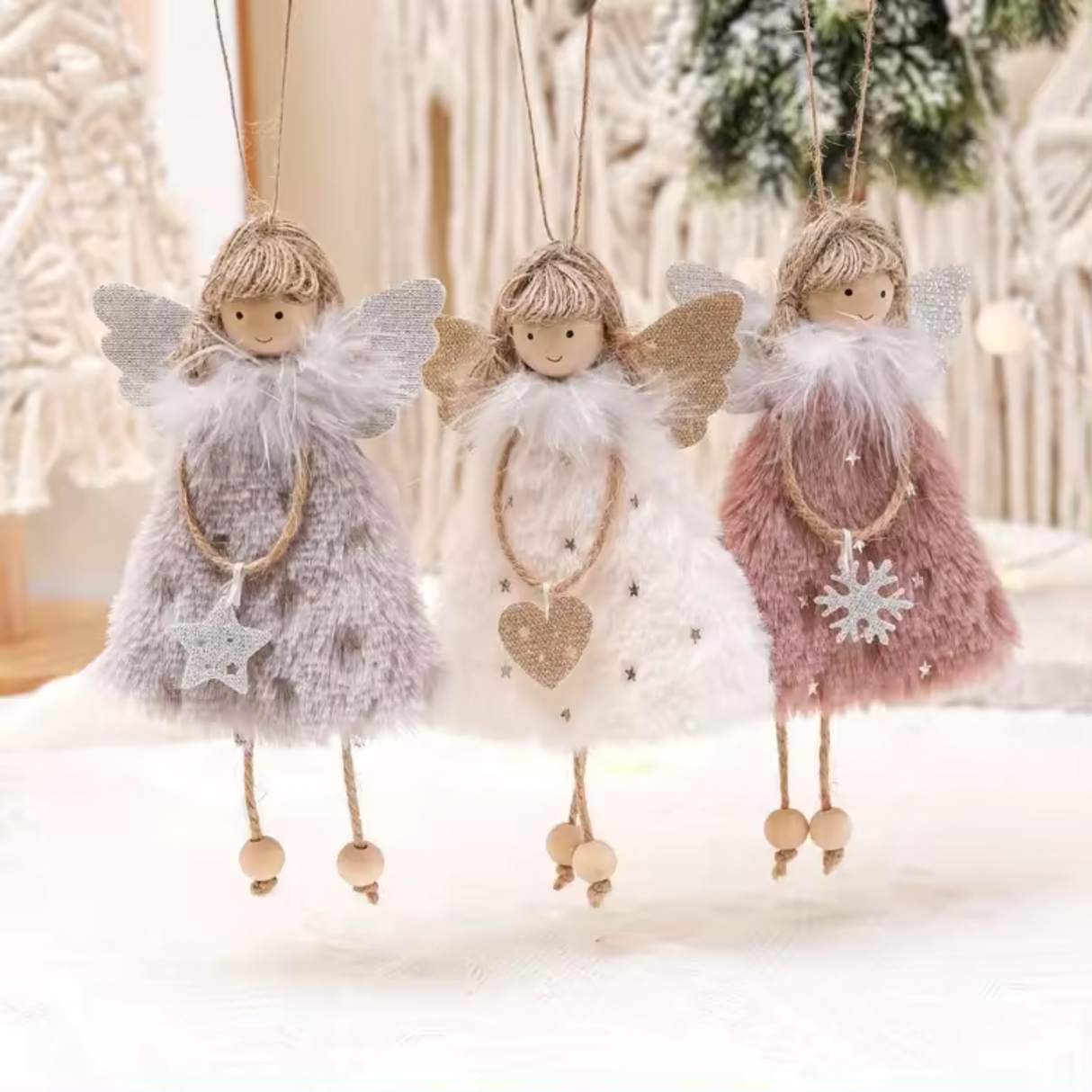 Christmas Tree Hanging Decoration Angel - Various Colours