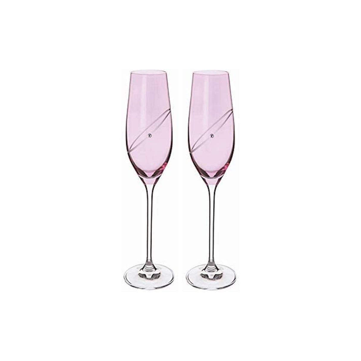 Dartington Celebrate Champagne Flute Pair - Ruby