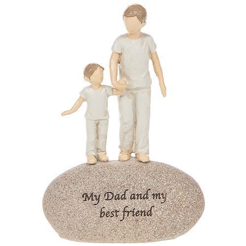 Dad Rocks Figurine - Dad & Son