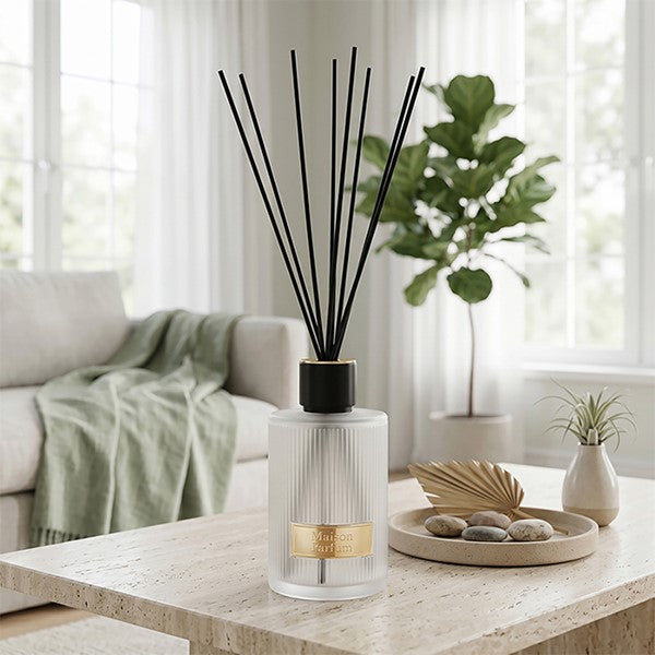 Maison Parfum Frosted Ribbed Glass Reed Diffuser 1 Litre - Various Fragrances