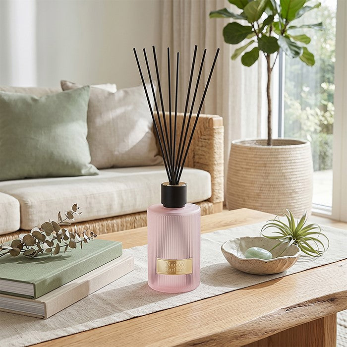 Maison Parfum Frosted Ribbed Glass Reed Diffuser 1 Litre - Various Fragrances