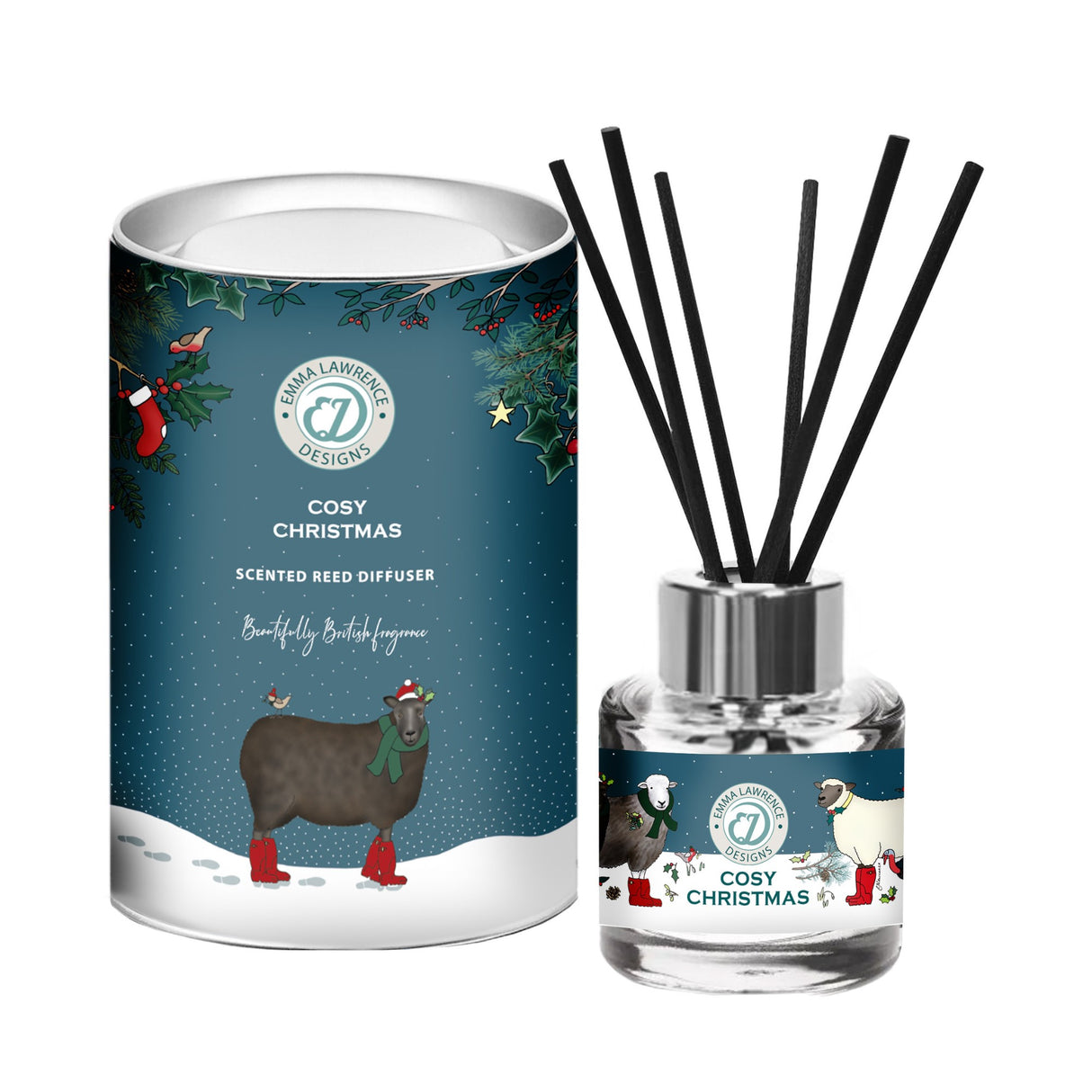 Emma Lawrence Christmas Reed Diffuser - cosy christmas