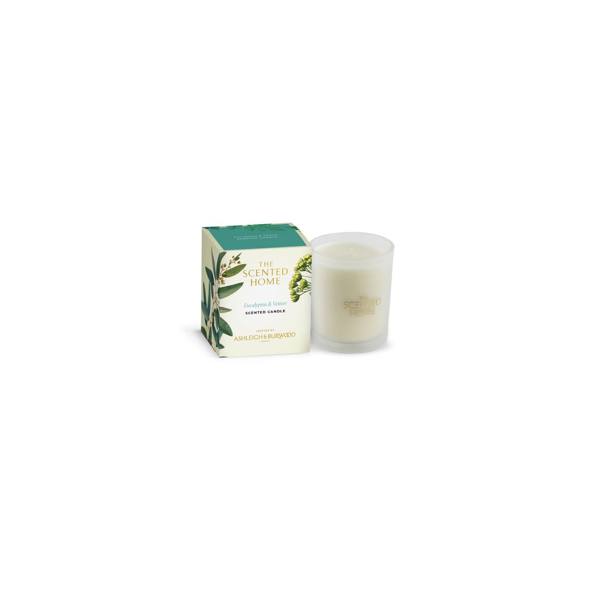 Ashleigh & Burwood New Scented Home Glass Candle - Eucalyptus & Vetiver