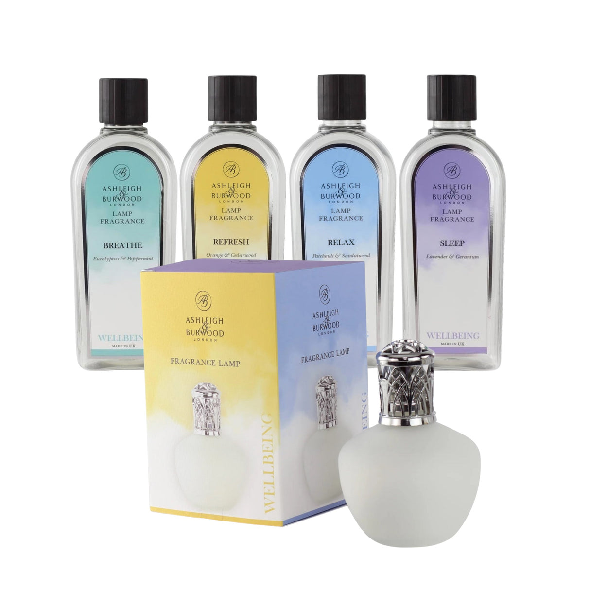 Ashleigh & Burwood Wellbeing Fragrance Lamp with 500ml Fragrance - Various