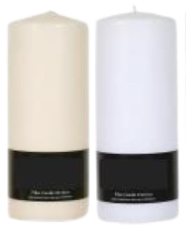 Unscented Pillar Candle Various Colours Available