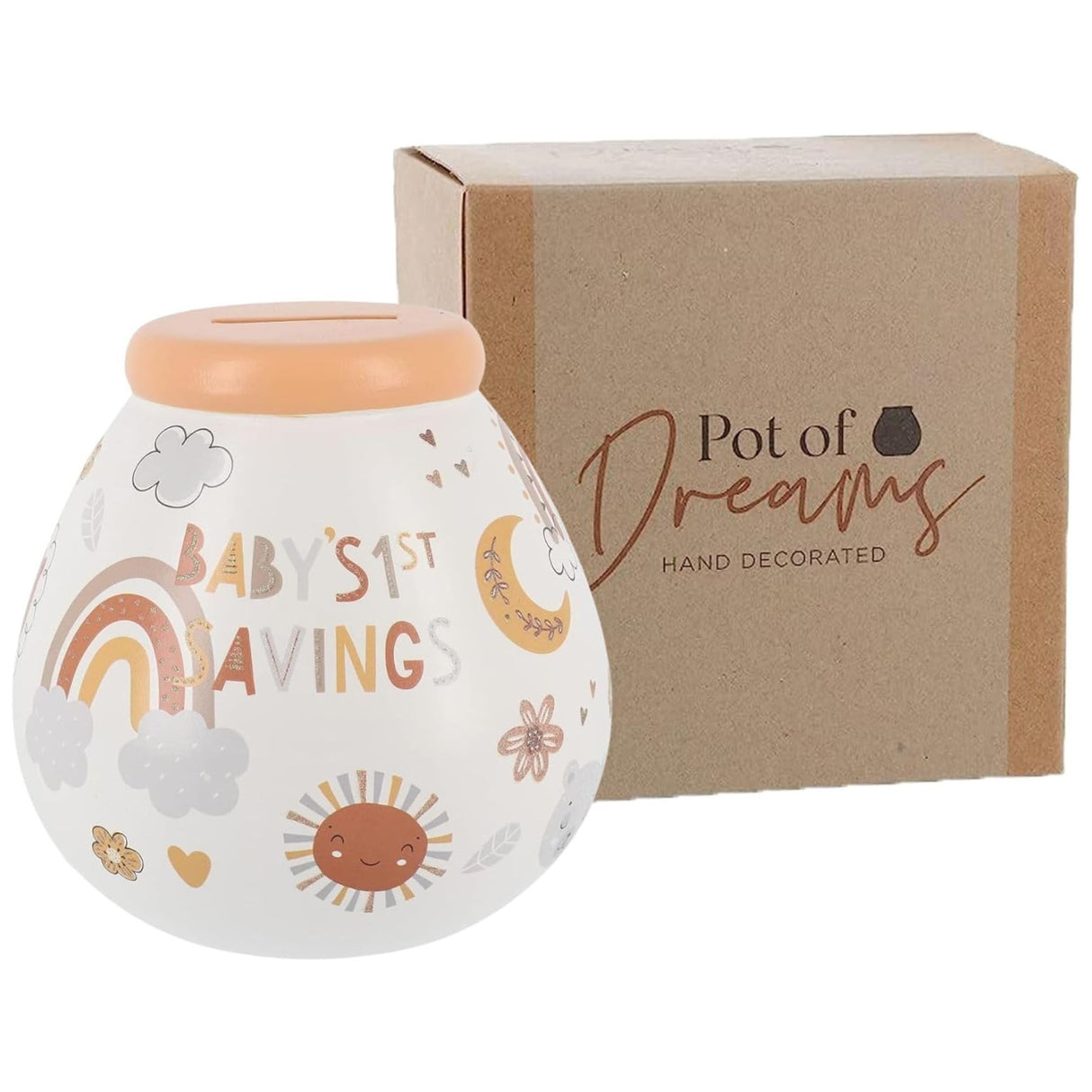 Pot of Dreams Money Box Savings Jar - Baby's 1st Savings