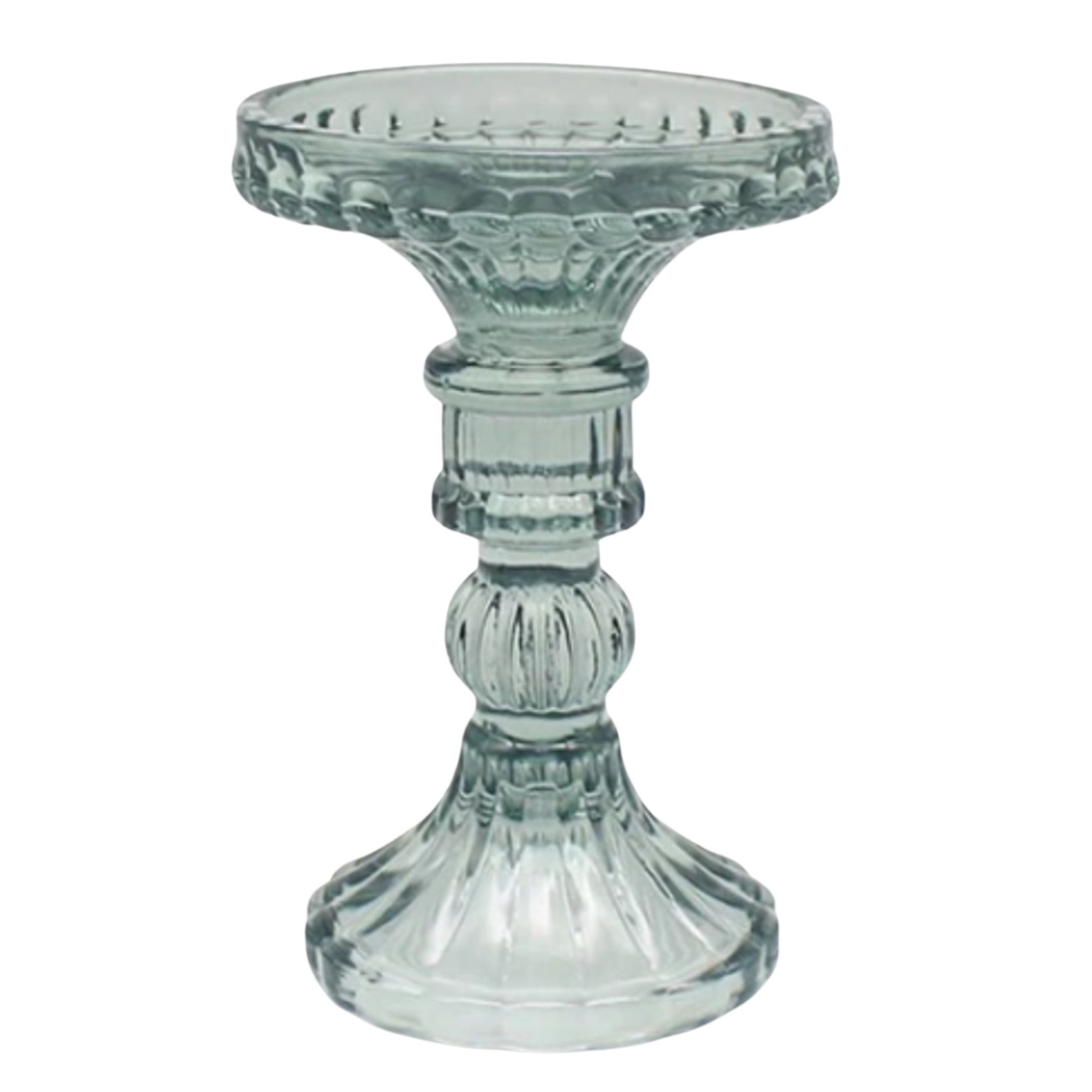 Green Glass Candle Holders (cm) - Various Sets