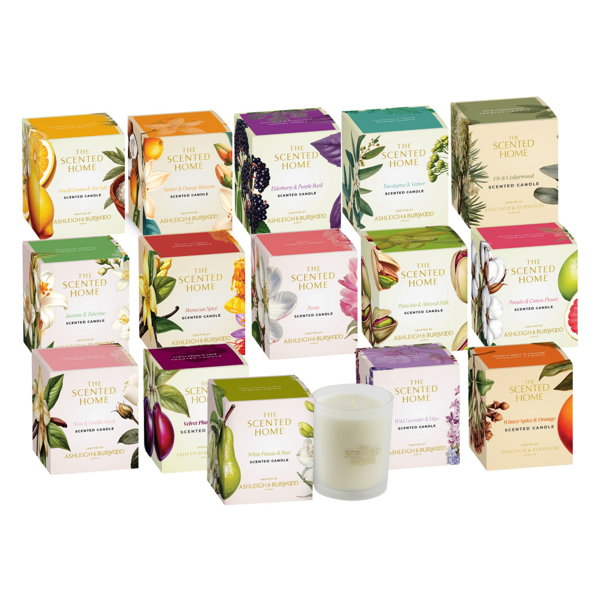 Ashleigh & Burwood New Scented Home Glass Candle - Various Fragrances