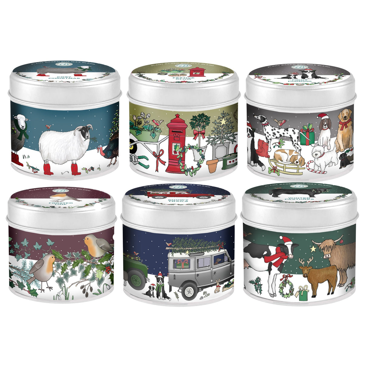 Emma Lawrence Christmas Candle Tin - Various Festive Fragrances