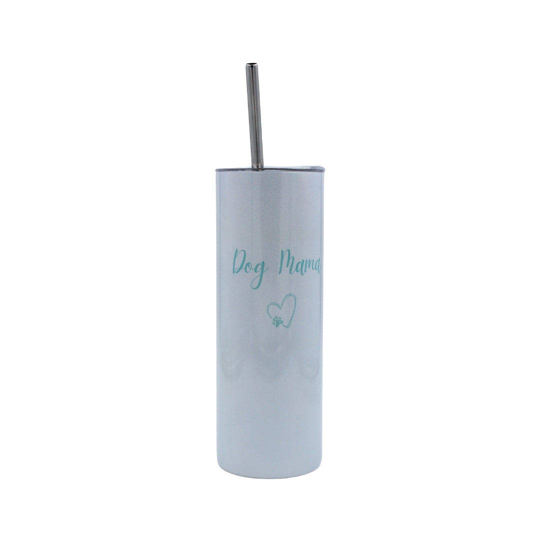 Rainbow White Stainless Steel Drink Bottle - Dog Mama