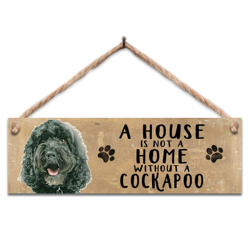 Dogs Cats Pets Wooden Hanging Sign Gift Plaque - Various Designs