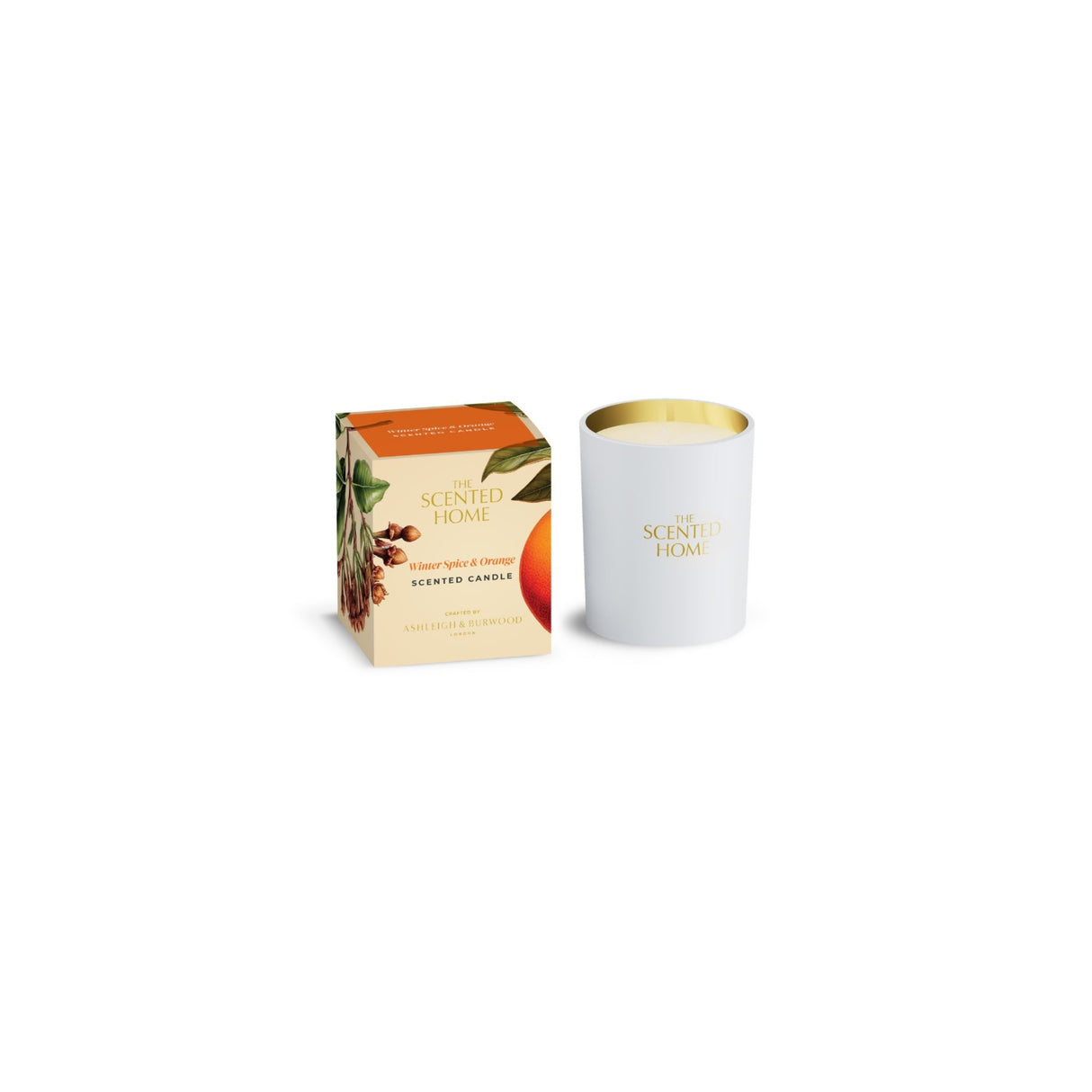 Ashleigh & Burwood New Scented Home Glass Candle - Winter Spice & Orange