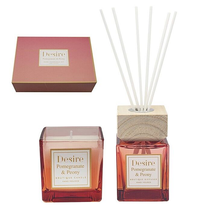 Desire Boutique Home Fragrance Gift Set Candle & Reed Diffuser - Various